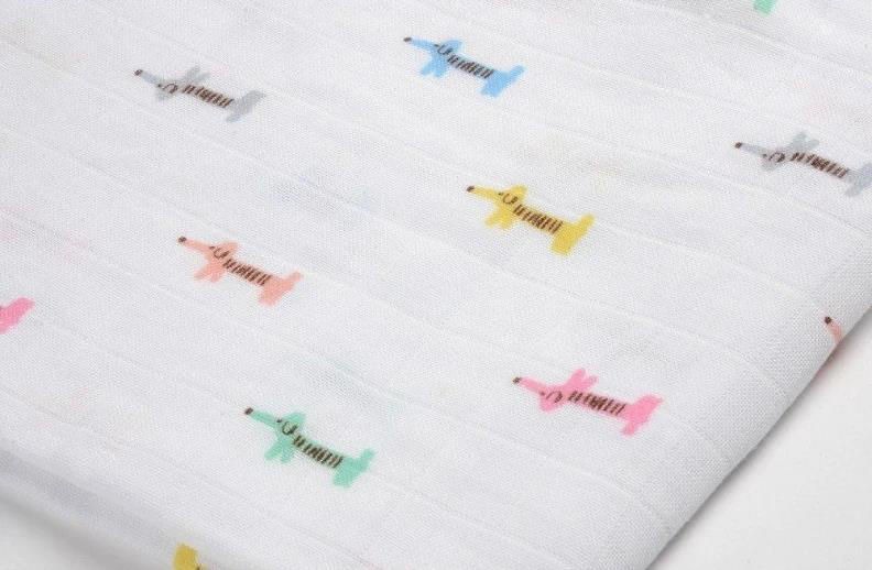 Beaba Set 3 Museline Bumbac organic 70/70 cm Teckel Beige B920347