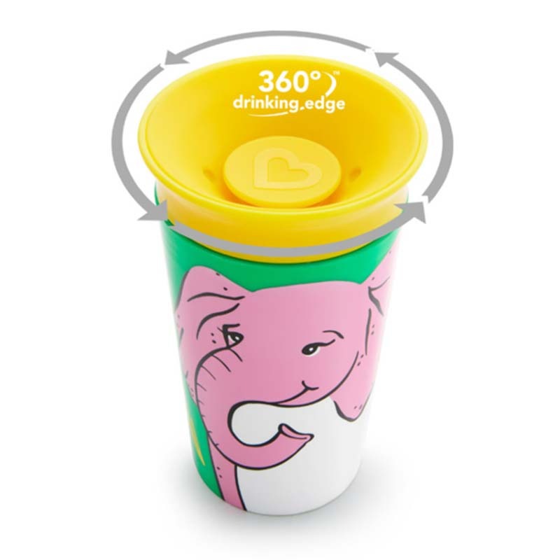 Munchkin 1pk 9oz Miracle Wildlove Sippy Cup-Elephant