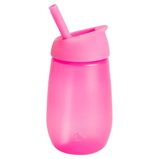 Munchkin 1pk 10oz Simple Clean Strw Cup -Pink