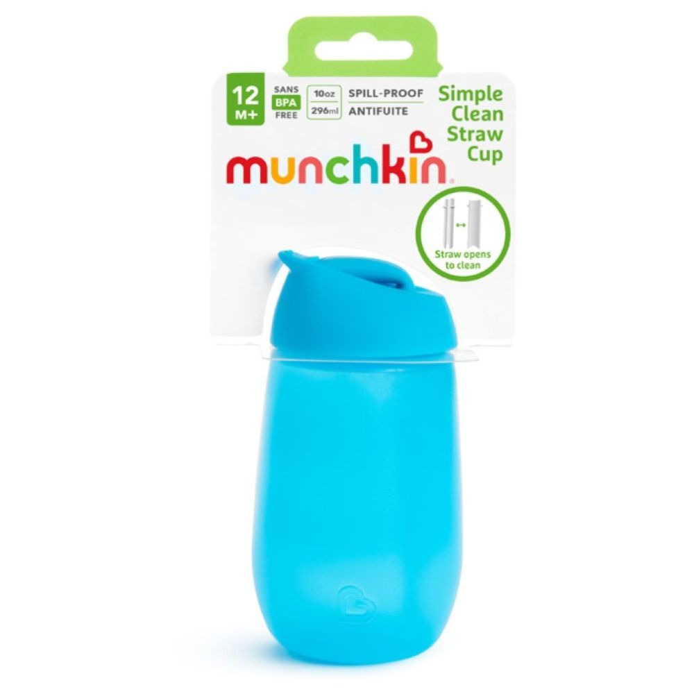 Munchkin 1pk 10oz Simple Clean Strw Cup -Blue