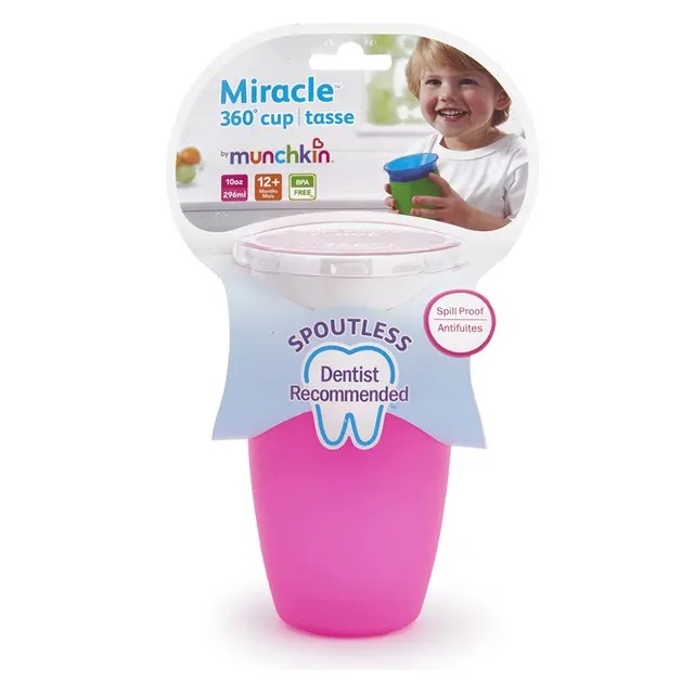 Munchkin 1 шт., Miracle Spy Cup 10 oz Pink