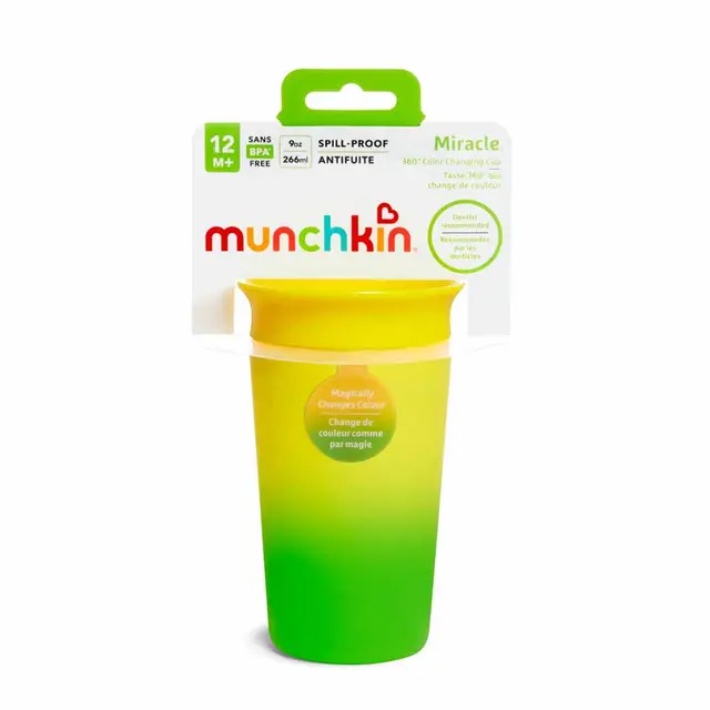 Munchkin 1 шт., Miracle Cup с изменением цвета 9 oz Yellow