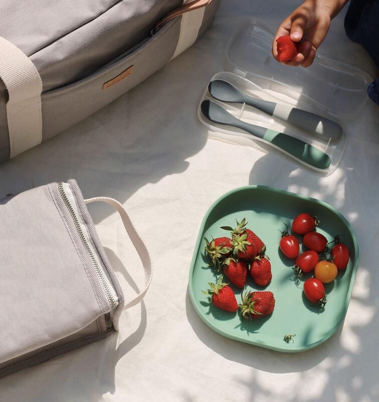 Beaba Набор из 2 силиконовых ложечек Bicolor Mineral B913574