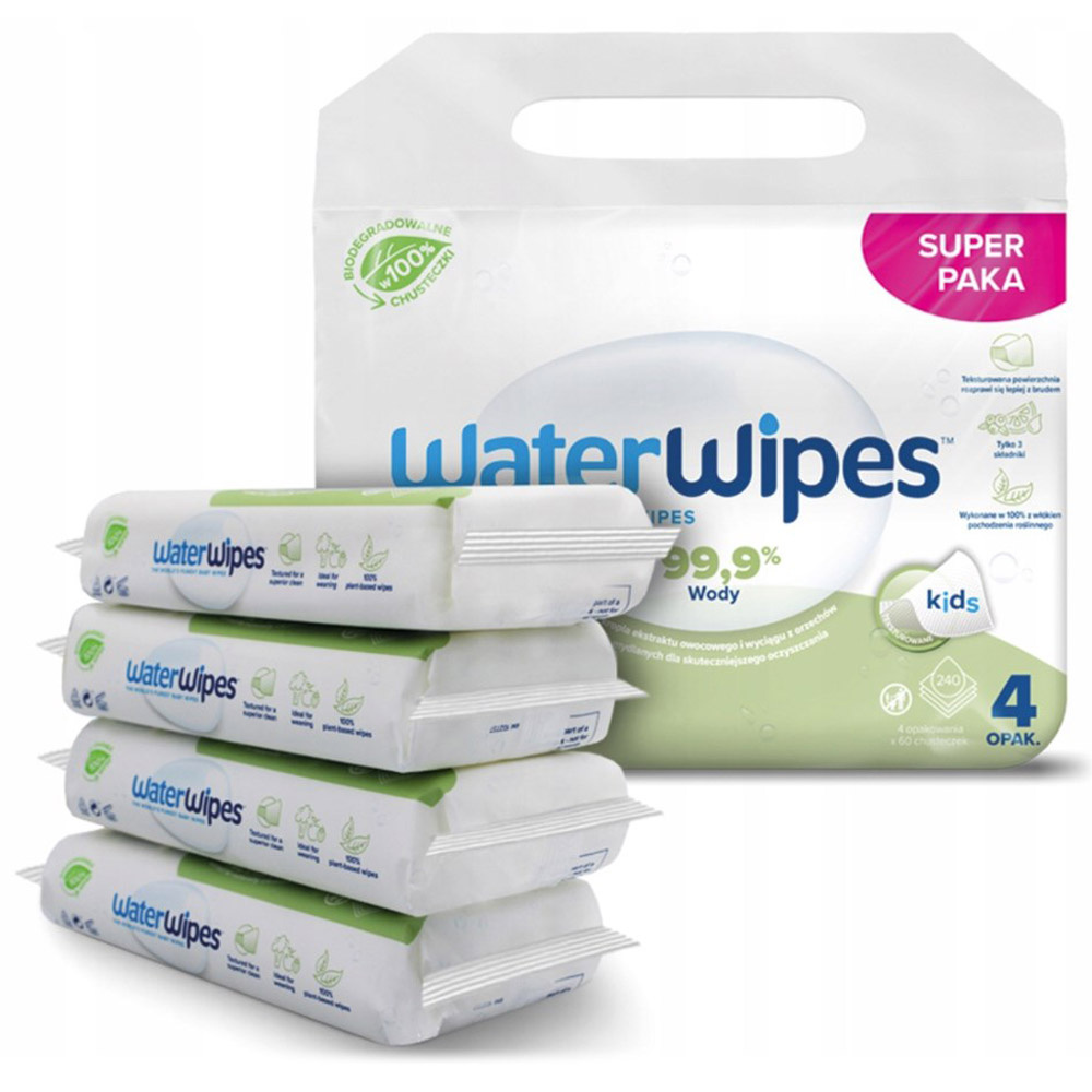Servetele umede Water Wipes, Soapberry 4*60 buc