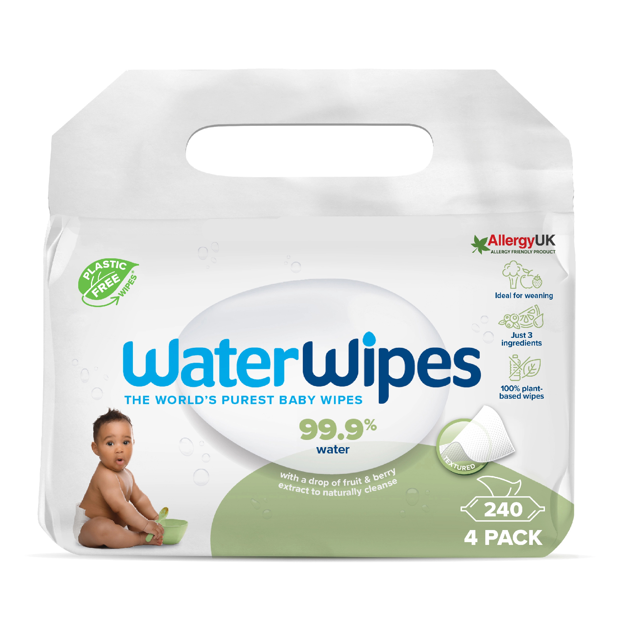 Servetele umede Water Wipes, Soapberry 4*60 buc