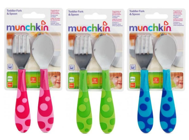 Munchkin Set lingurita si furculita din inox (culori asortate)