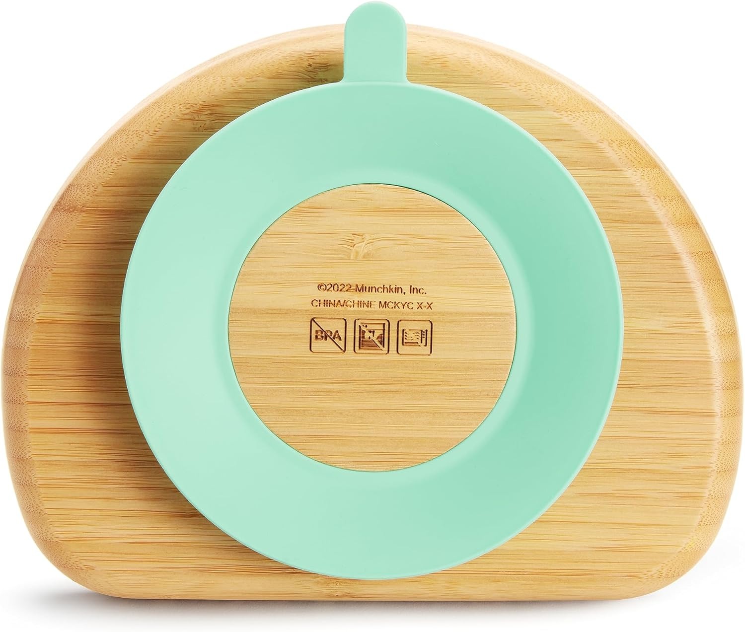 Секционная тарелка с присоской из бамбука Munchkin