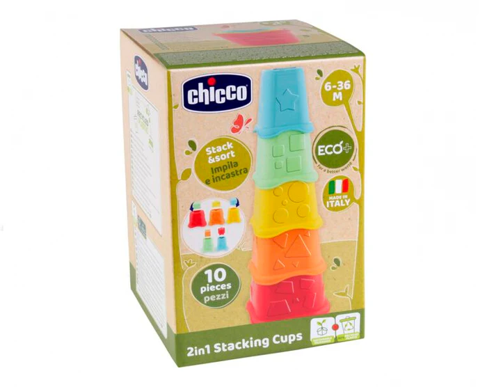 CHICCO Jucarie 2 in 1 cupe colorate 6-36M 93731