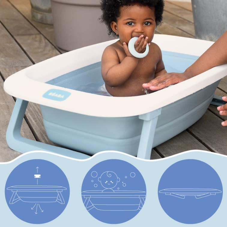 Beaba Складная ванночка Easy Pop Baltic Blue B920403