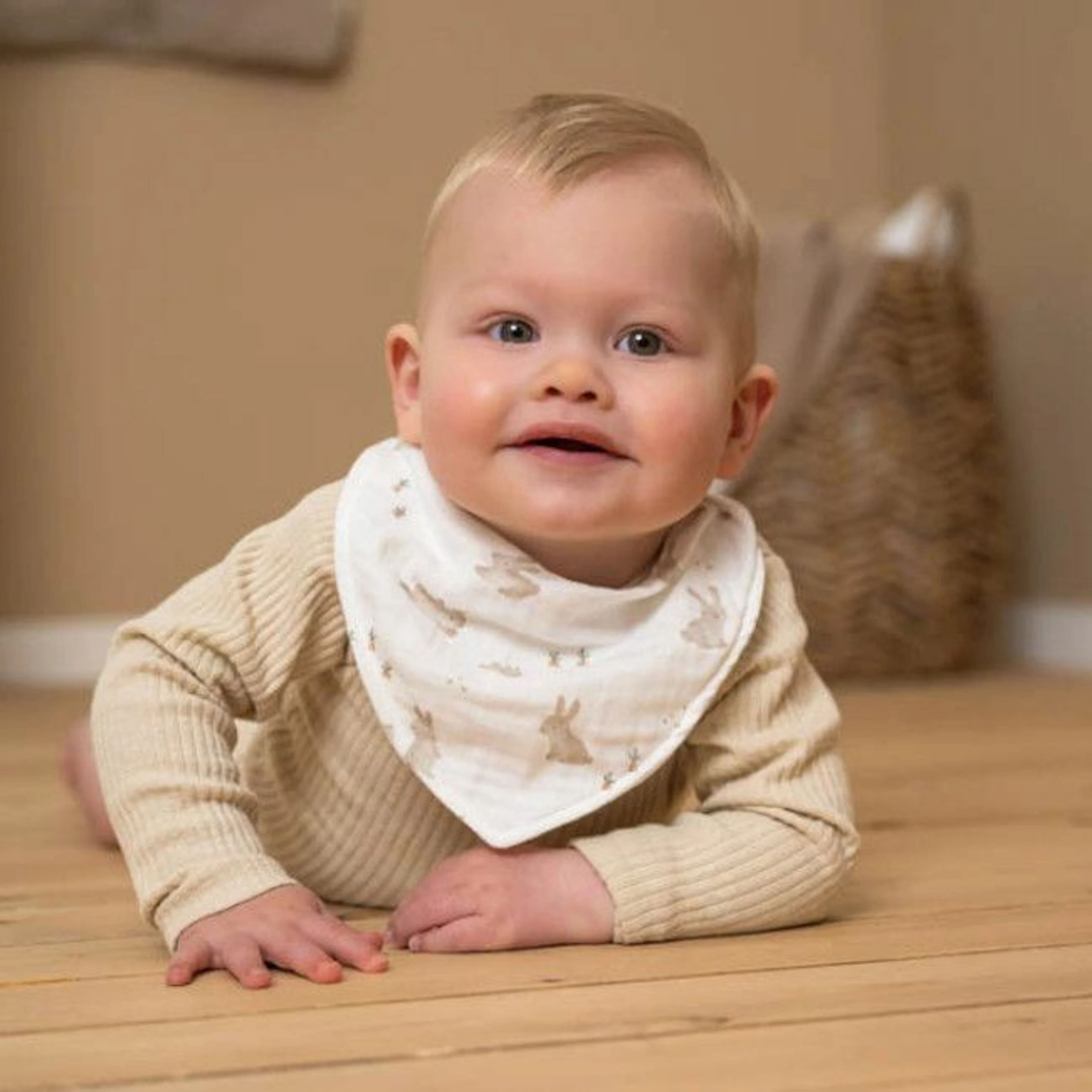 Baveta bandana dublata din bumbac - Little Farm - Little Dutch