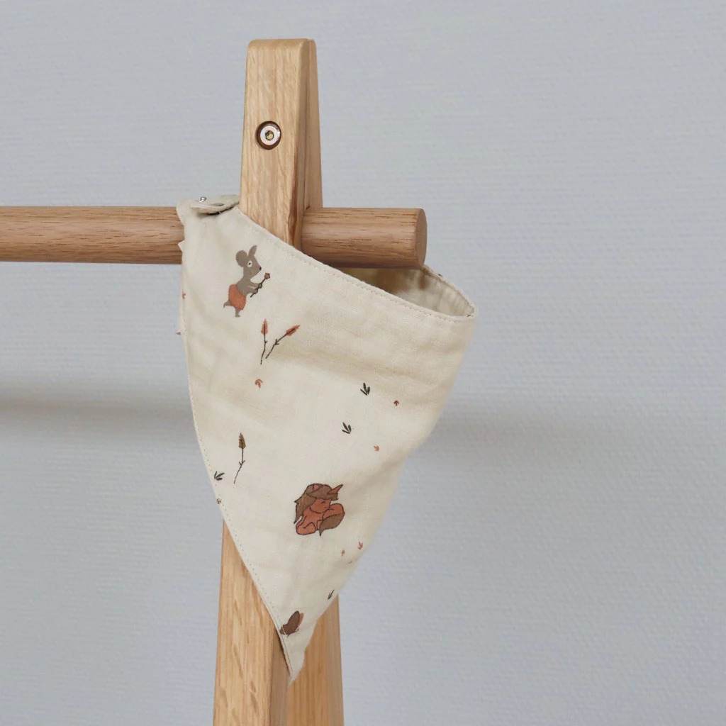 Бандана-слюнявчик из муслина из органического хлопка Villads – набор 2 штуки – Unicorn/Rose Dust – Nuuroo