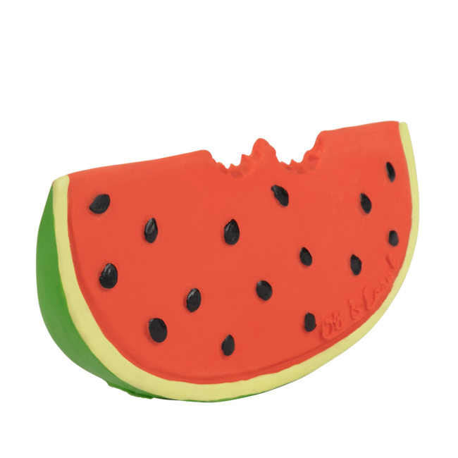 Jucarie de dentitie din cauciuc natural - Wally the Wattermelon - Oli & Carol