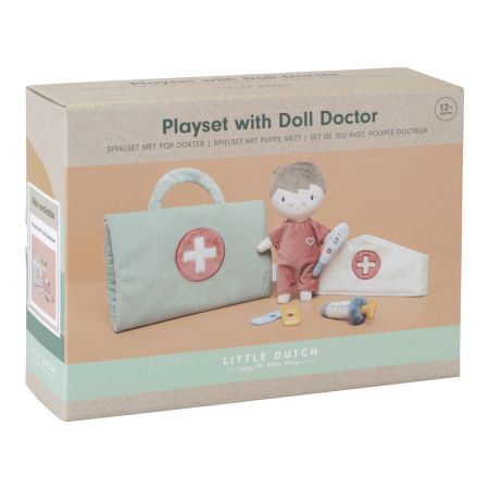 Set de joaca cu papusa Jim si accesorii pentru doctor - Little Dutch