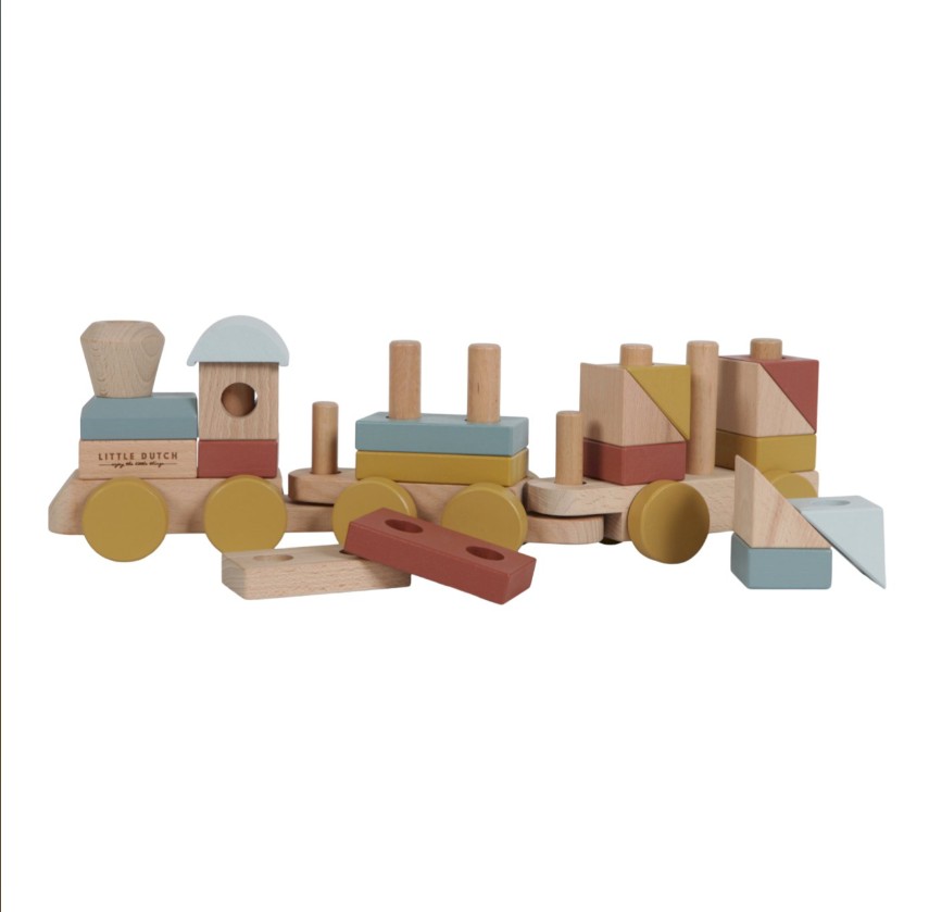 Trenulet din lemn pentru stivuire - Sailors Bay - Little Dutch