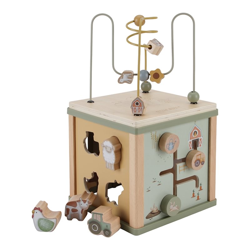 Деревянная игрушка FSC – Куб с активностями – Little Farm – Little Dutch
