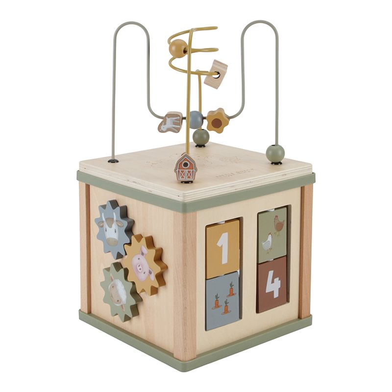 Деревянная игрушка FSC – Куб с активностями – Little Farm – Little Dutch