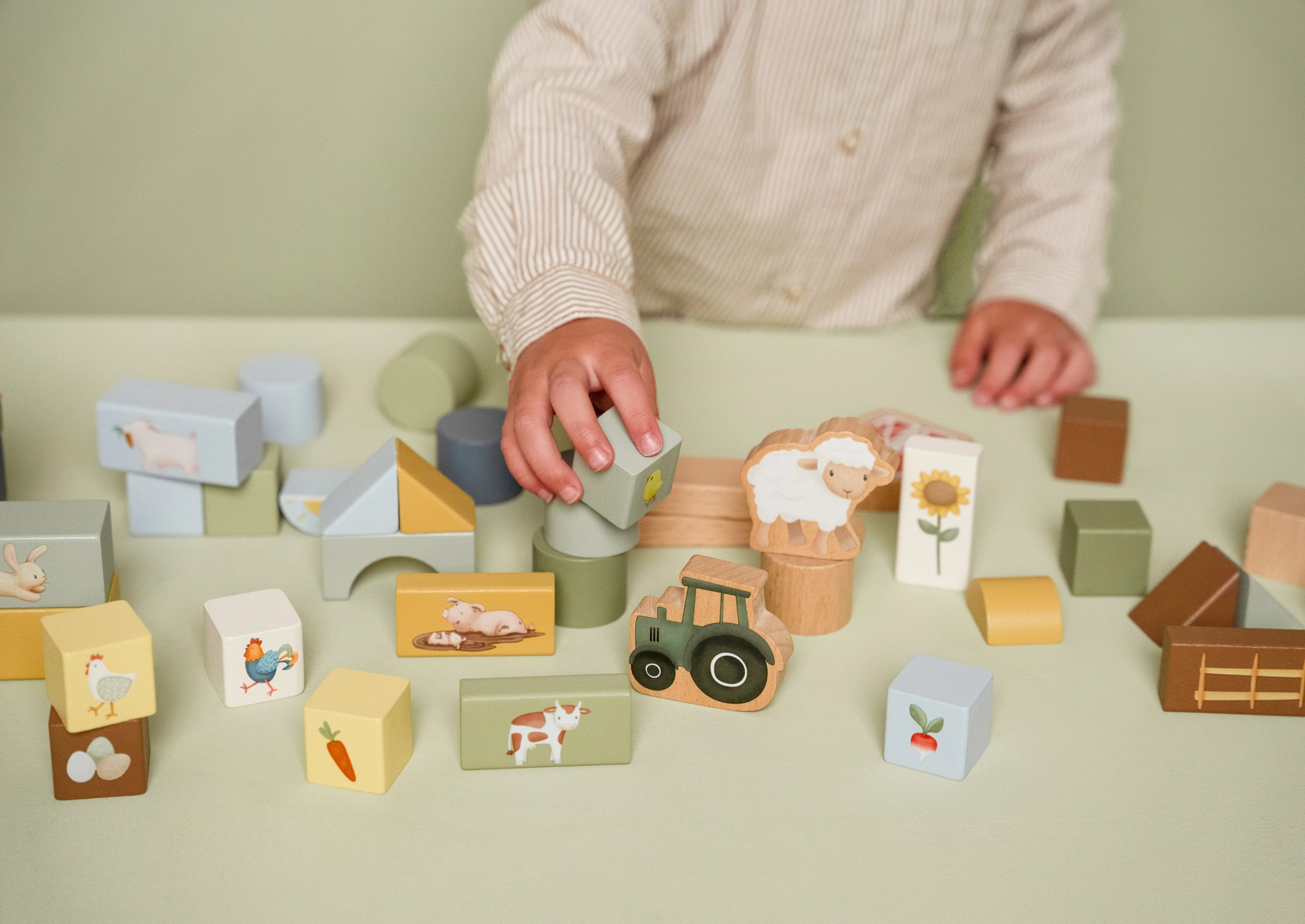 Cuburi de constructie din lemn FSC - Little Farm - Little Dutch LD7145