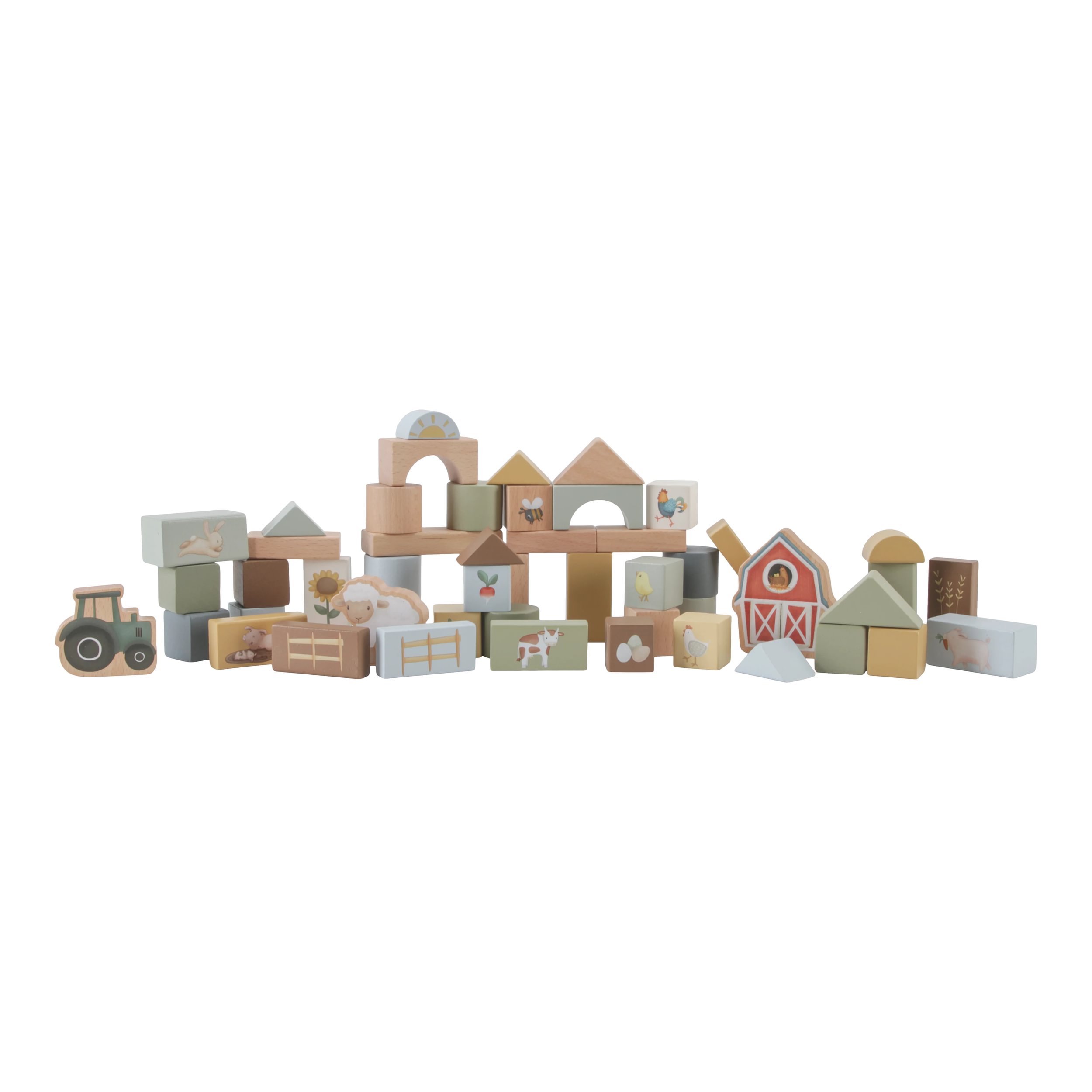 Cuburi de constructie din lemn FSC - Little Farm - Little Dutch LD7145