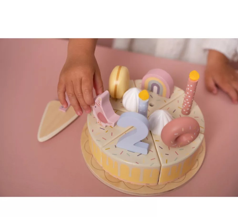 Tort aniversar cu decoratiuni pentru 1-5 ani - Roz - Little Dutch