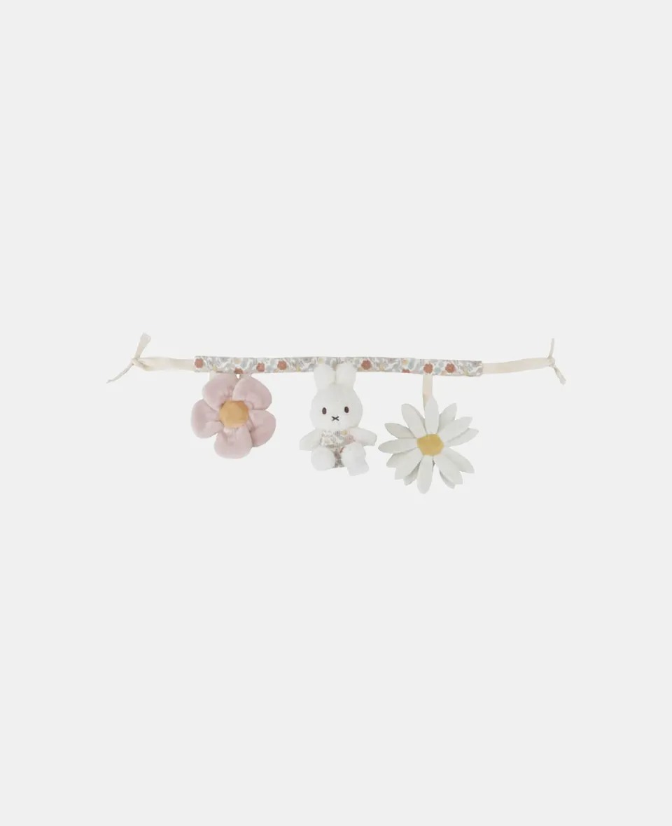 Jucarie senzoriala pentru carucior - Miffy Vintage Little Flowers - Little Dutch