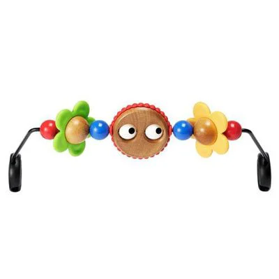 Balansoar BabyBjorn Bliss Sand Grey, Bumbac cu bara de jucarii