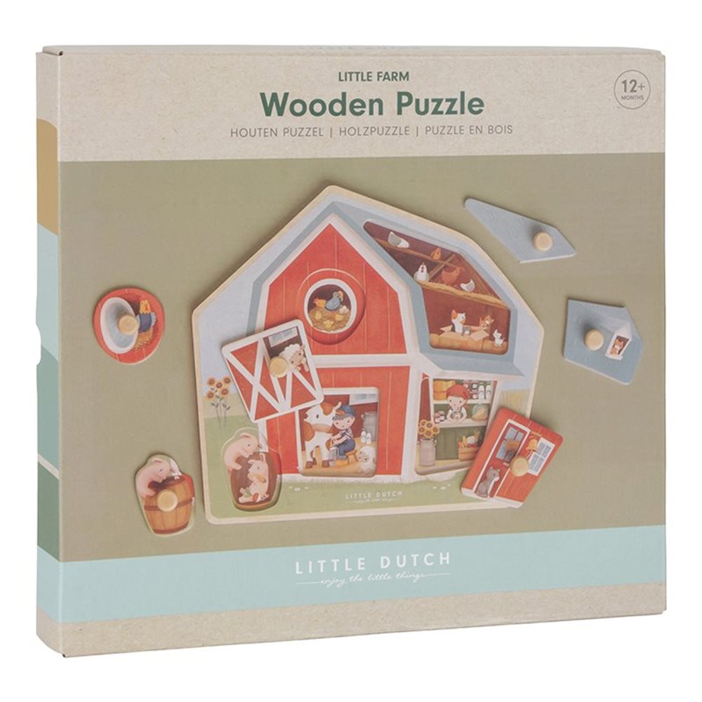 Puzzle din lemn FSC - Little Farm - Little Dutch