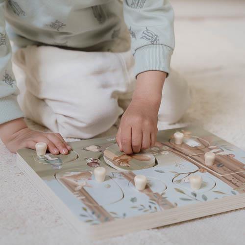 Puzzle din lemn FSC cu sunete - Forest Friends - Little Dutch