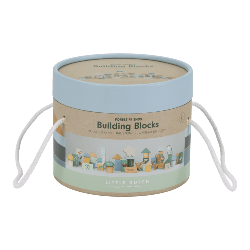 Cuburi de constructie din lemn FSC - Forest Friends - Little Dutch