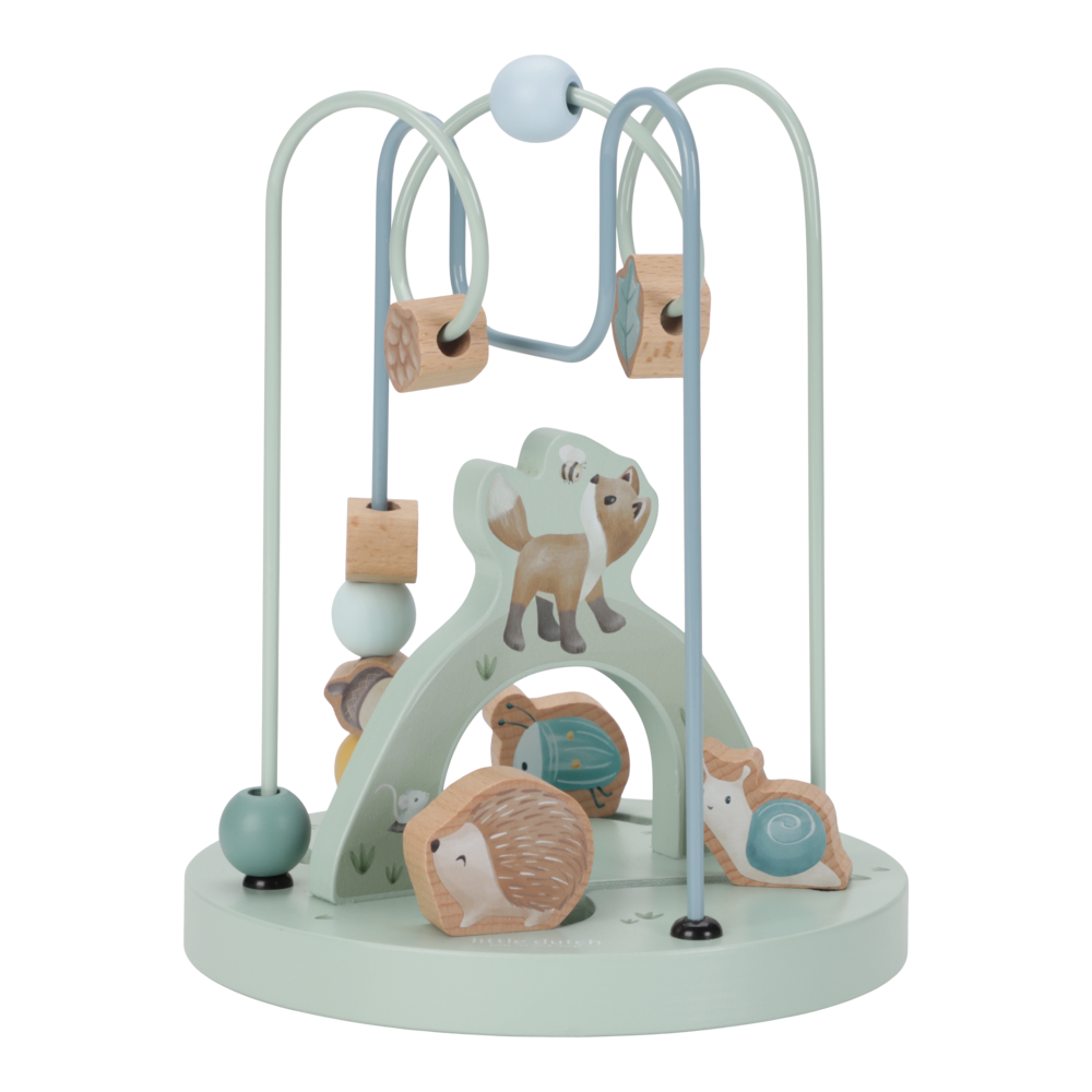 Jucarie din lemn FSC - Spirala cu Activitati Mare - Forest Friends - Little Dutch