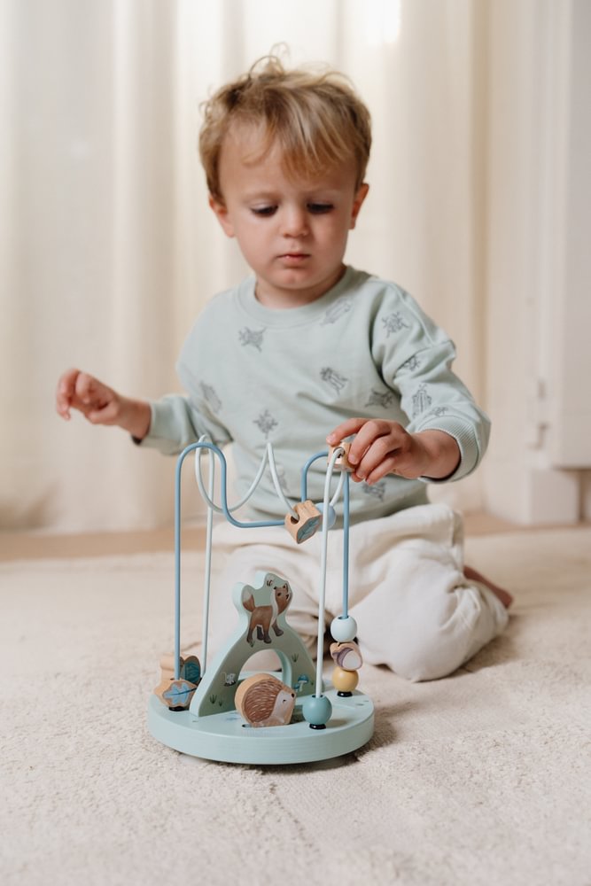 Jucarie din lemn FSC - Spirala cu Activitati Mare - Forest Friends - Little Dutch