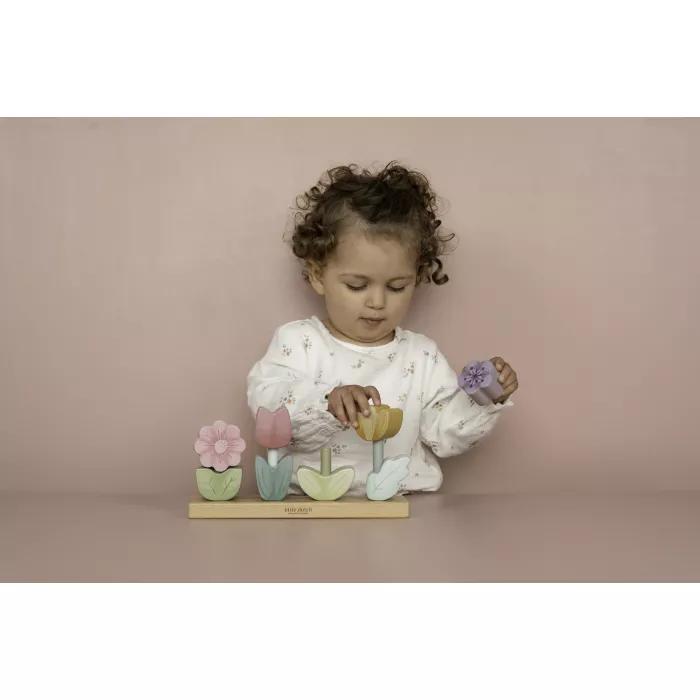 Деревянная игрушка FSC pentru stivuire – Цветы – Fairy Garden – Little Dutch