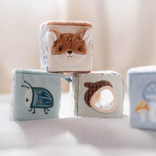 Set de 4 cuburi senzoriale pentru bebelusi - Forest Friends - Little Dutch