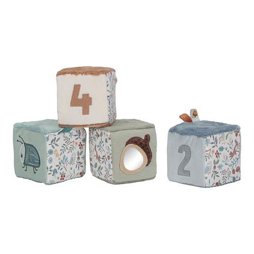 Set de 4 cuburi senzoriale pentru bebelusi - Forest Friends - Little Dutch