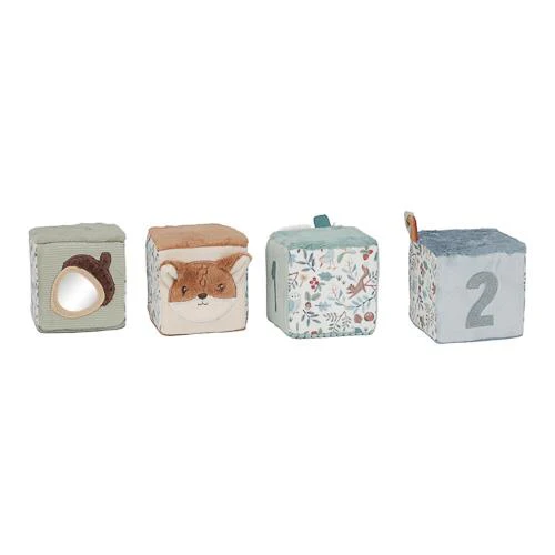 Set de 4 cuburi senzoriale pentru bebelusi - Forest Friends - Little Dutch