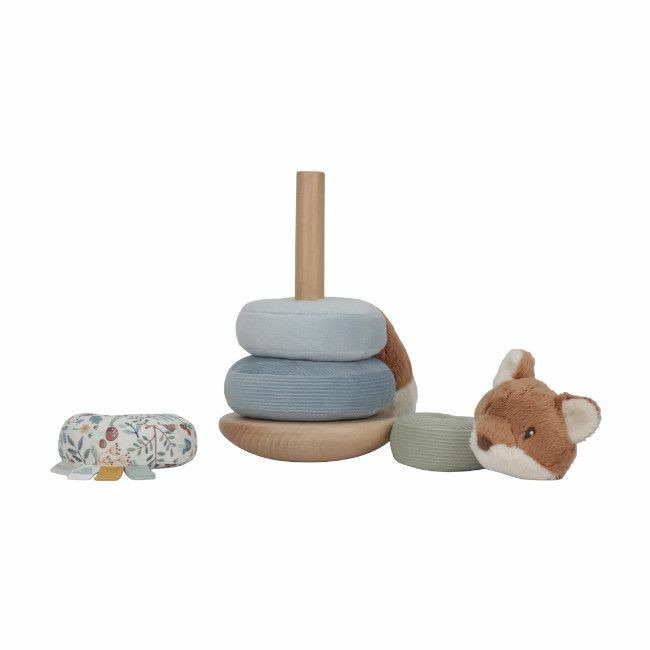 Jucarie din lemn FSC si textil pentru stivuire - Forest Friends - Little Dutch