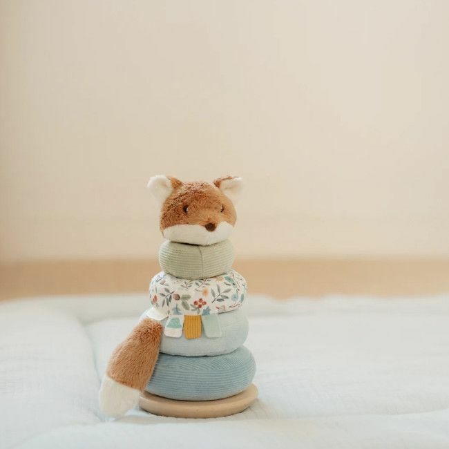 Jucarie din lemn FSC si textil pentru stivuire - Forest Friends - Little Dutch