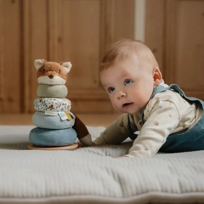 Jucarie din lemn FSC si textil pentru stivuire - Forest Friends - Little Dutch