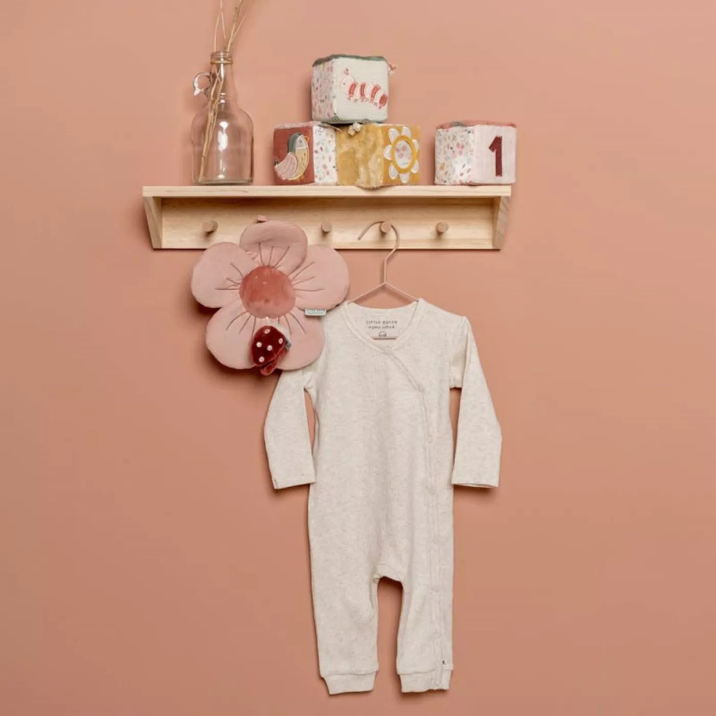 Риб-комбинезон из органического хлопка для малышей – Sand – Little Dutch – 74/80