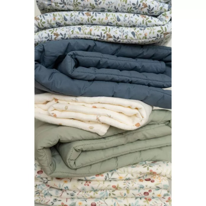 Cuvertura matlasata pentru patut - Dark Blue - 110 x 140 cm - Little Dutch