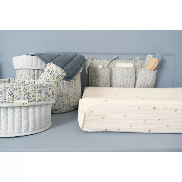 Cuvertura matlasata pentru patut - Dark Blue - 110 x 140 cm - Little Dutch