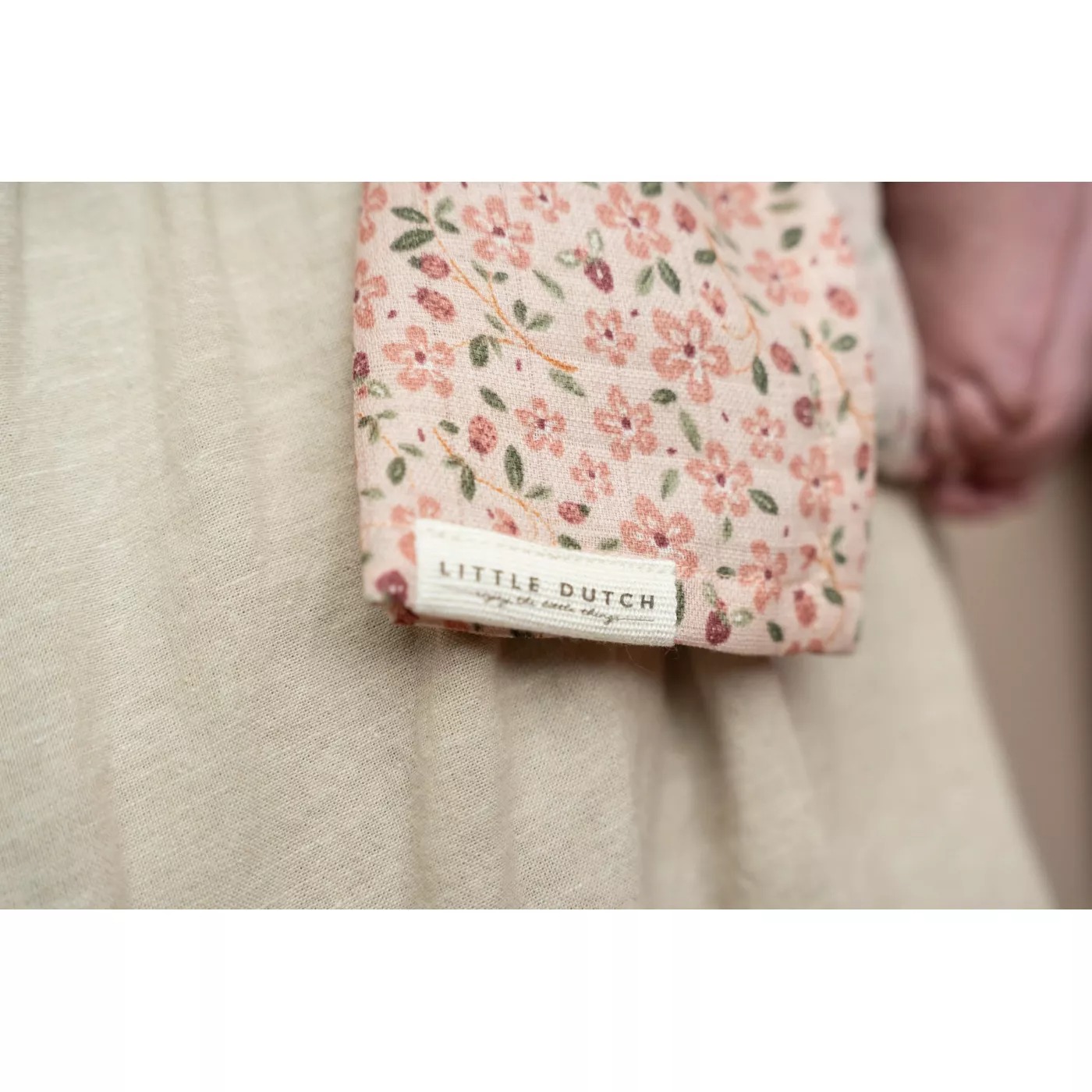 Муслиновая пелёнка из органического хлопка - 120 x 120 см - Fairy Floral - Little Dutch