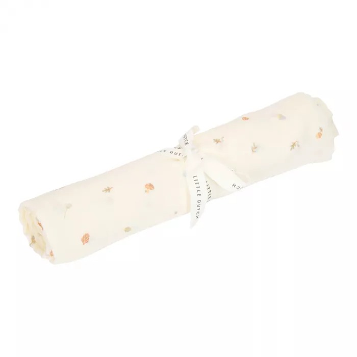 Муслиновая пелёнка из органического хлопка — 120 × 120 см — Forest Treasures — Little Dutch