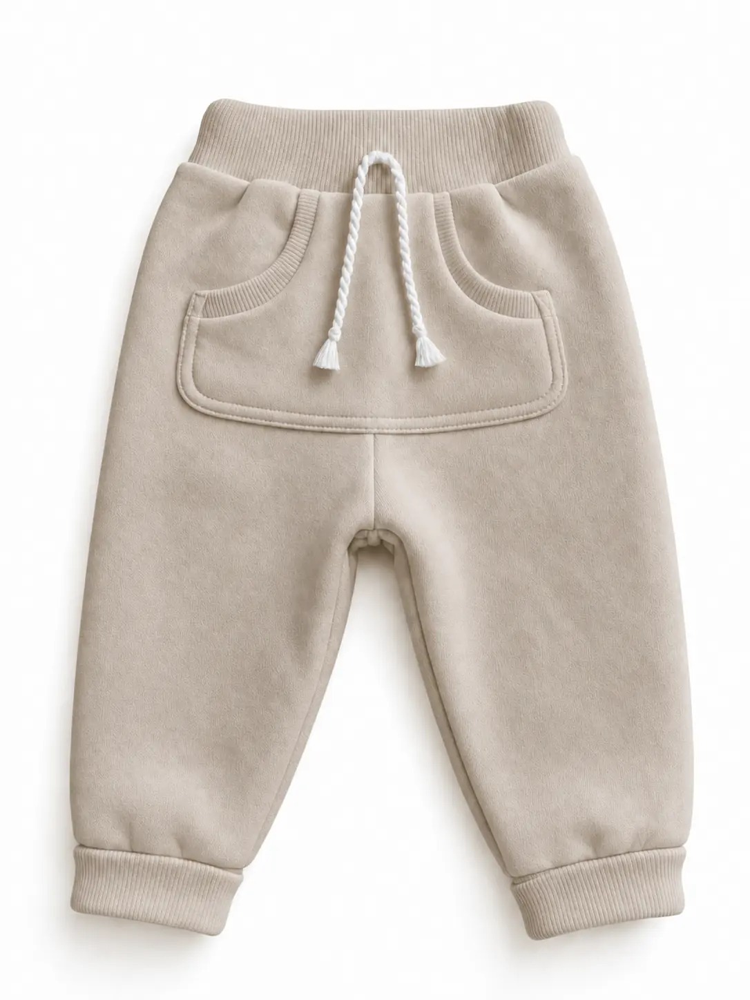 Pantaloni din bumbac bej