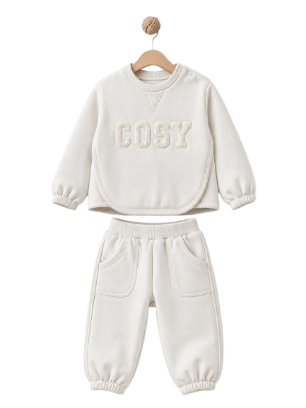 BabyCosy — Set pentru copii din două piese, alb