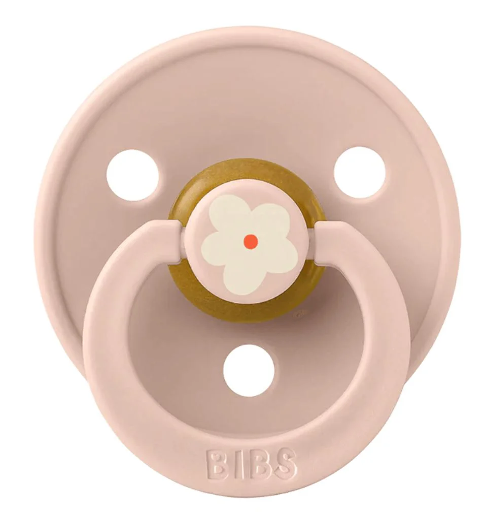 Bibs Set 2 suzete rotunde latex (0-6 luni) Jasmine Blush Mix