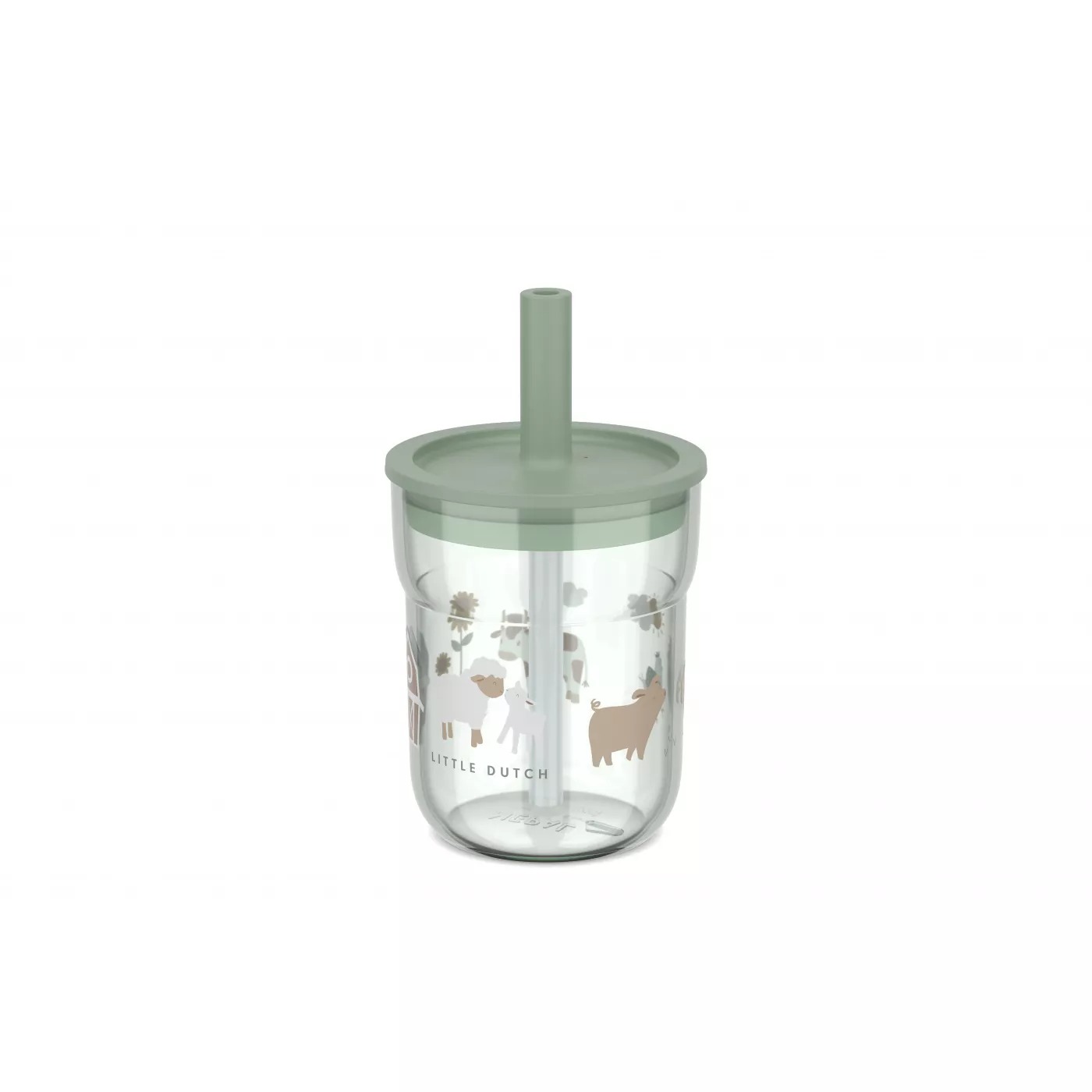 Pahar cu pai pentru copii - 250 ml - Little Farm - Little Dutch