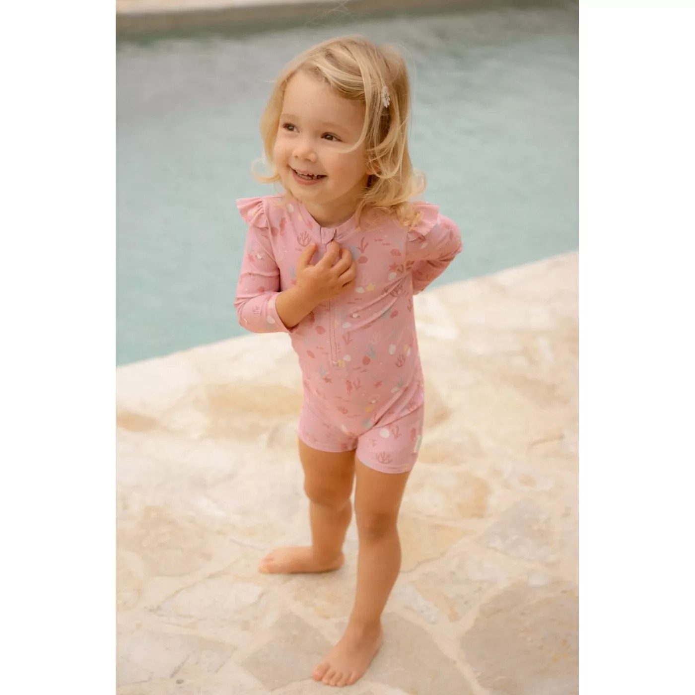 Costum de baie cu maneca scurta cu protectie UV 50+ - Ocean Treasures Multi - Little Dutch 74/80