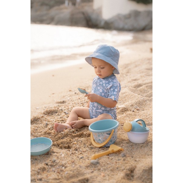 Palarie de soare reversibila cu protectie protectie UV 50+ - Sea Life Ocean Blue - Little Dutch 0-12