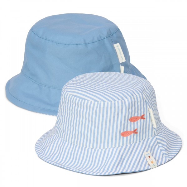 Palarie de soare reversibila cu protectie protectie UV 50+ - Sea Life Ocean Blue - Little Dutch 2-4