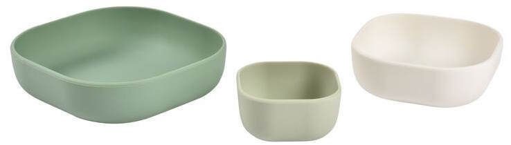 Beaba Set 3 Boluri din silicon Sage Green B913567